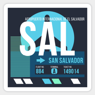San Salvador (SAL) Airport // Sunset Baggage Tag Sticker